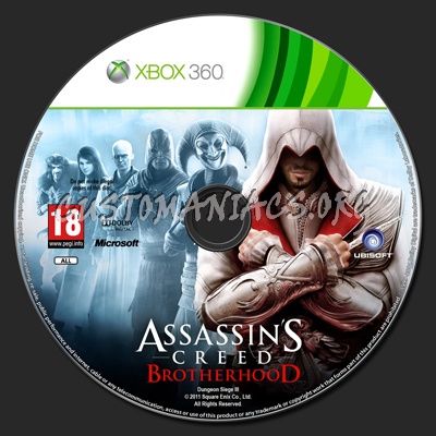 Assassin's Creed Brotherhood dvd label