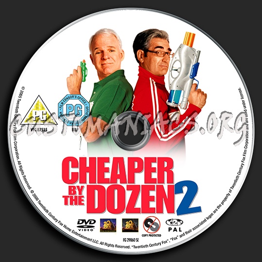 Cheaper By The Dozen 2 dvd label