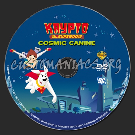 Krypto The Superdog Cosmic Canine dvd label