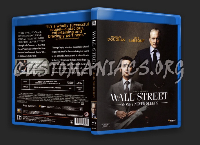 Wall Street Money Never Sleeps blu-ray cover