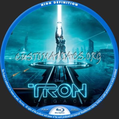 Tron Legacy blu-ray label