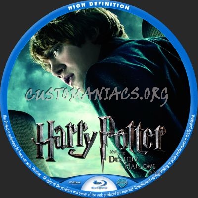 Harry Potter and the Deathly Hallows Part 1 blu-ray label