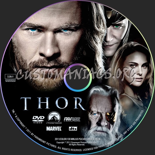 Thor dvd label