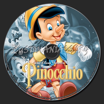 Pinocchio (1940) dvd label