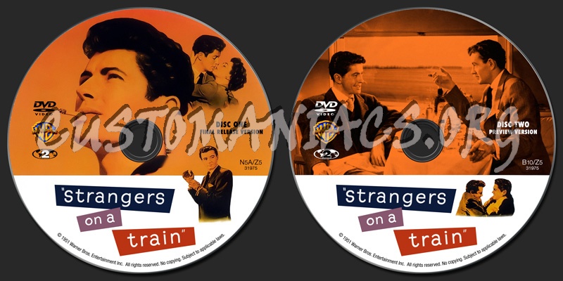 Strangers on a Train dvd label