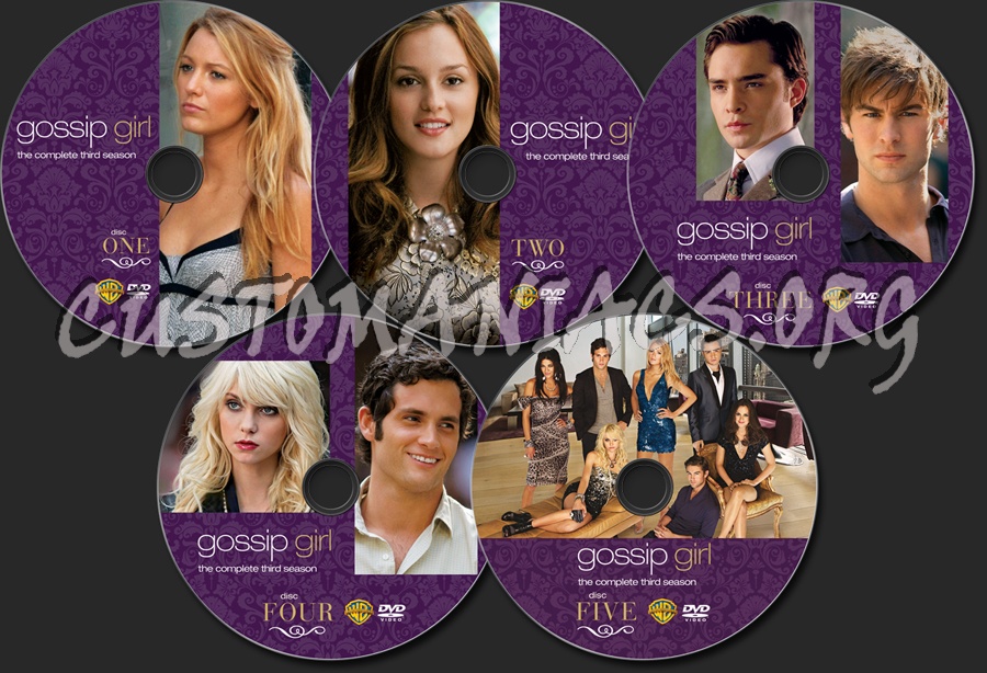 Gossip Girl Season 3 dvd label