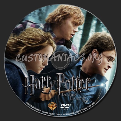 Harry Potter and the Deathly Hallows Part 1 dvd label
