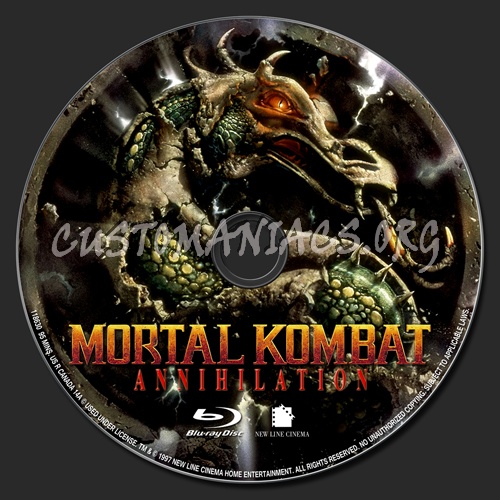 Mortal Kombat Annihilation blu-ray label