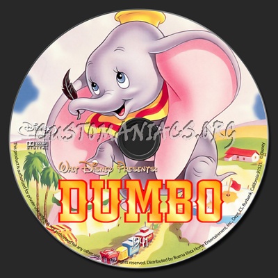 Dumbo blu-ray label