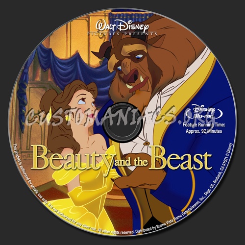 Beauty and the Beast blu-ray label