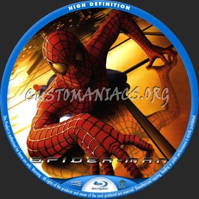 Spider-Man blu-ray label