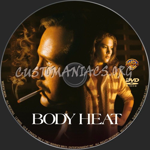 Body Heat dvd label