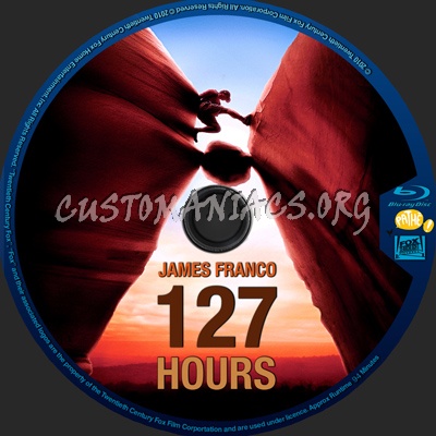 127 Hours blu-ray label