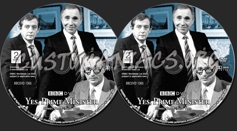 Yes, Prime Minister Series 1 dvd label