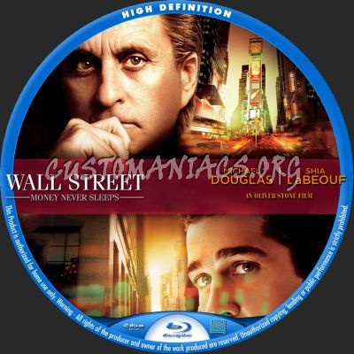 Wall Strets - Money Never Sleeps blu-ray label