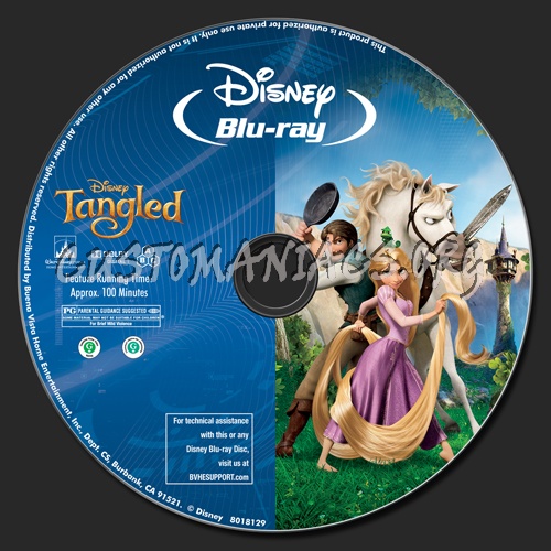 Tangled blu-ray label