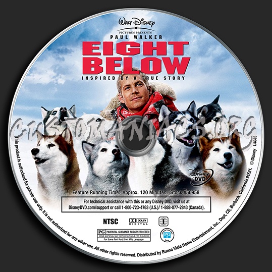 Eight Below dvd label