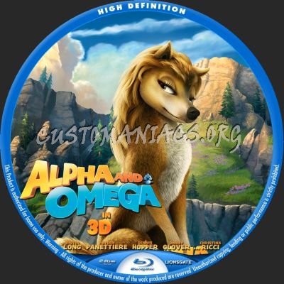 Alpha And Omega blu-ray label