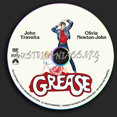 Grease dvd label