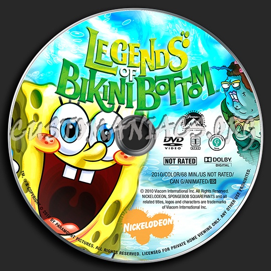 SpongeBob SquarePants: Legends of Bikini Bottom dvd label