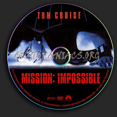 Mission Impossible dvd label