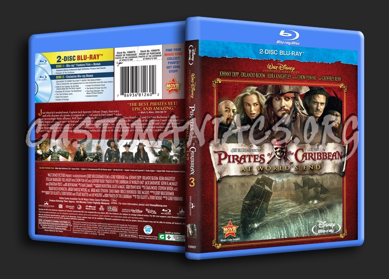 Pirates of the Caribbean: At World's End blu-ray cover