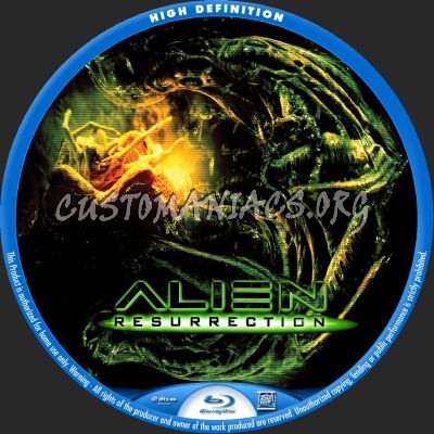 Alien Resurrection blu-ray label