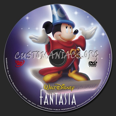 Fantasia (1940) dvd label