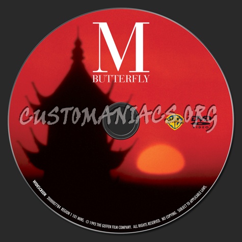 M Butterfly dvd label