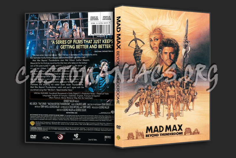 Mad Max Beyond Thunderdome dvd cover
