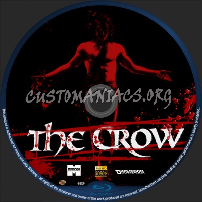 The Crow blu-ray label