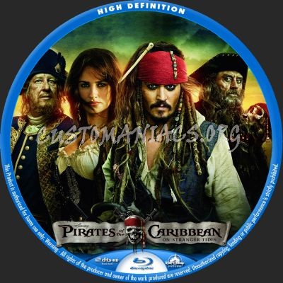 Pirates Of The Caribbean: On Stranger Tides blu-ray label