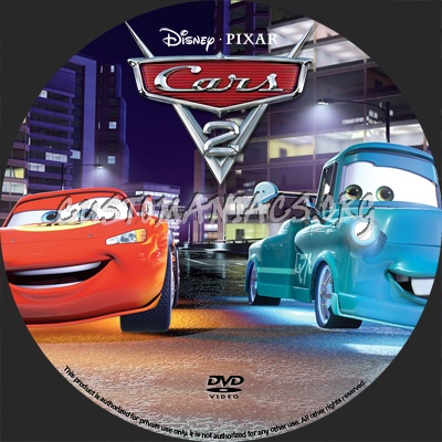 Cars 2 dvd label