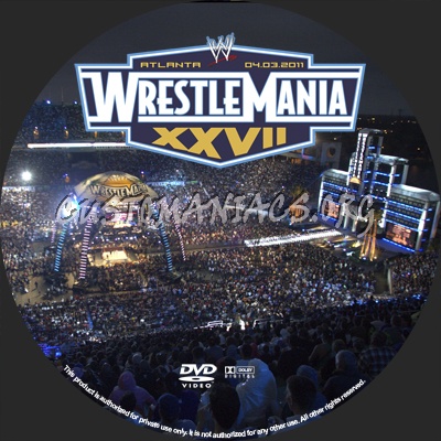 Wrestlemania 27 dvd label