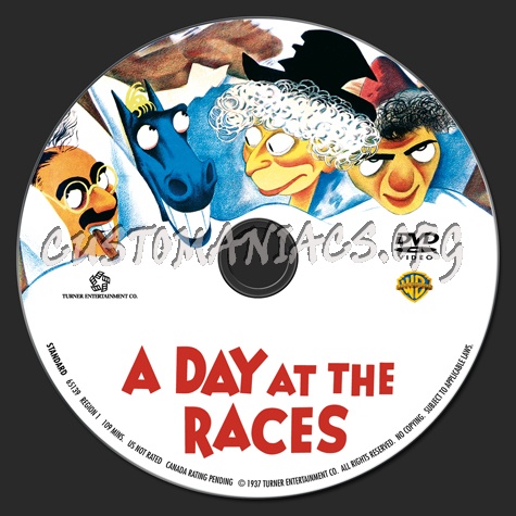 Marx Brothers in A Day at the Races dvd label