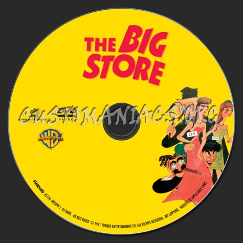 Marx Brothers The Big Store dvd label