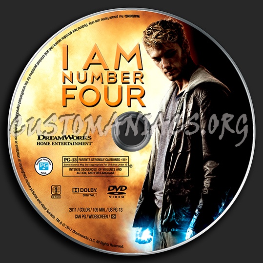 I Am Number Four dvd label