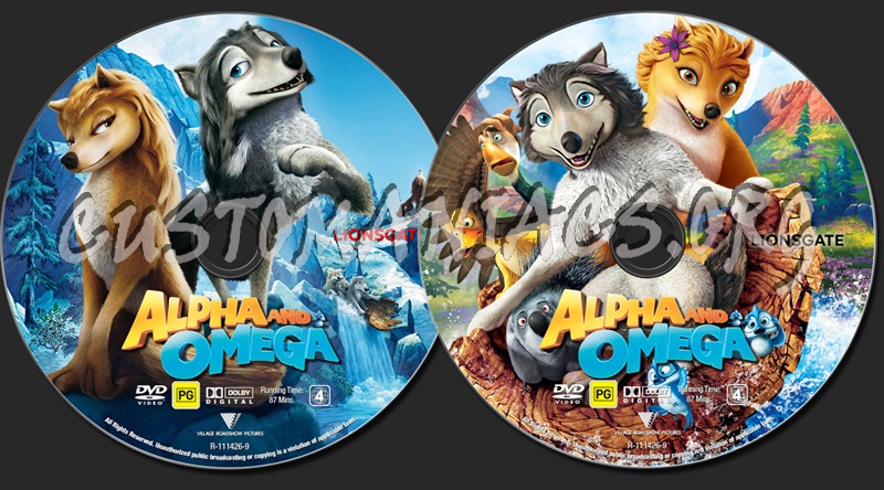 Alpha and Omega dvd label