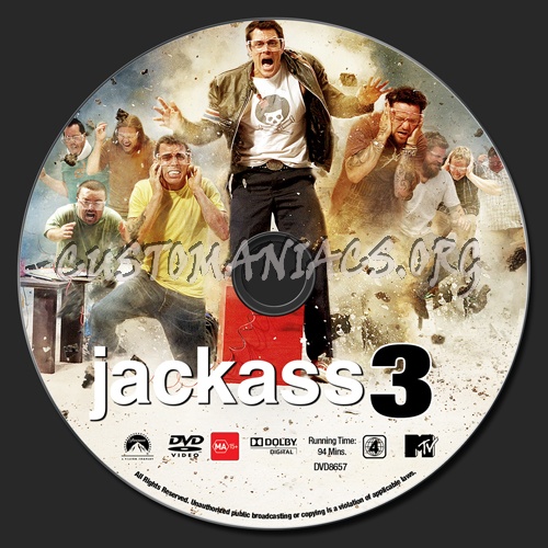 Jackass 3 dvd label