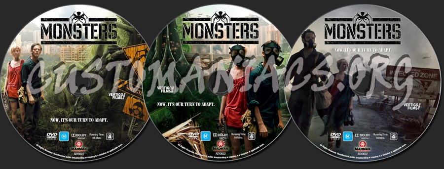 Monsters dvd label