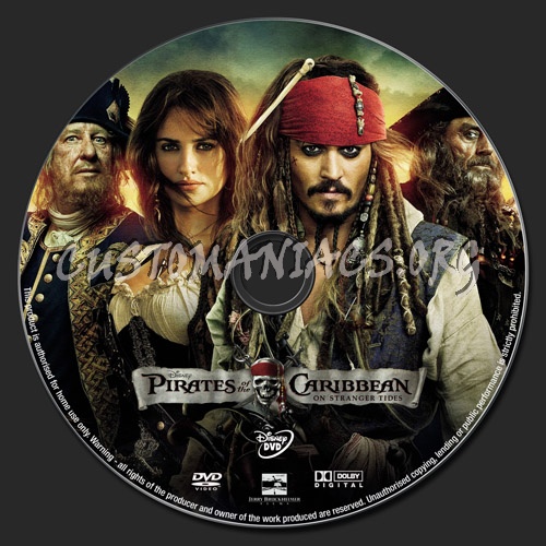 Pirates of the Caribbean On Stranger Tides dvd label