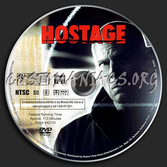Hostage dvd label