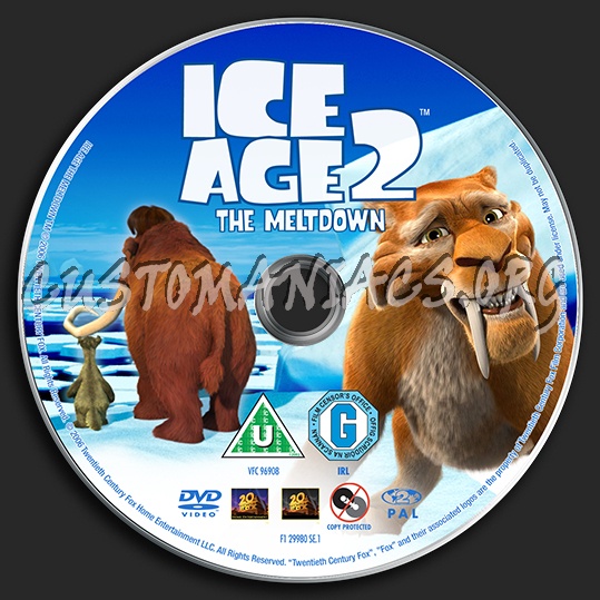 Ice Age 2: The Meltdown dvd label