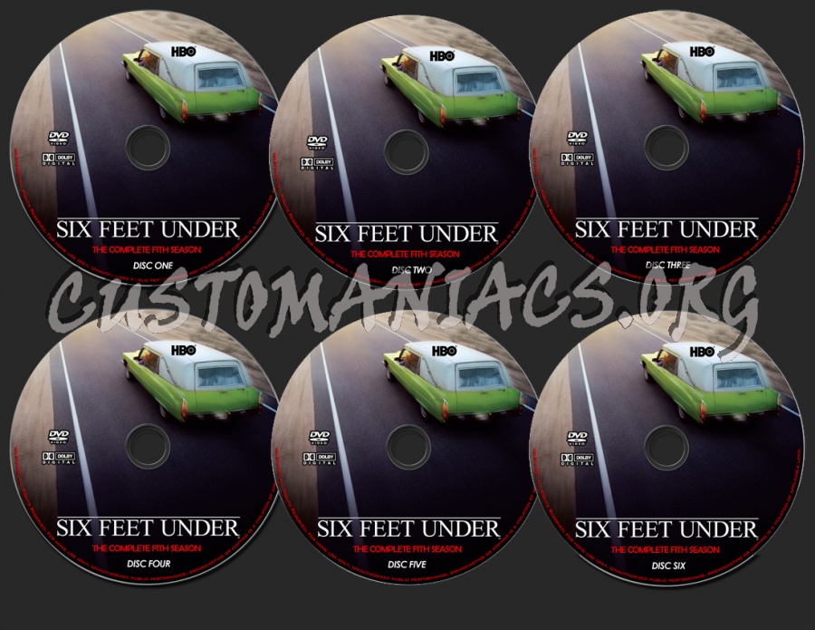 Six Feet Under Season 5 dvd label