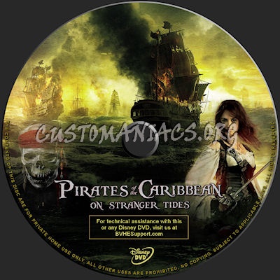 Pirates Of The Caribbean: On Stranger Tides dvd label