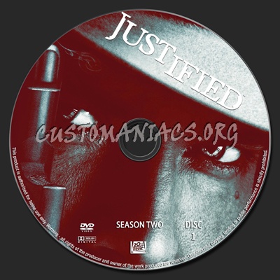 Justified Season 2 dvd label
