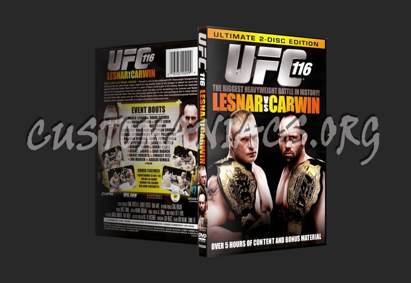 UFC 116 Lesnar vs. Carwin dvd cover