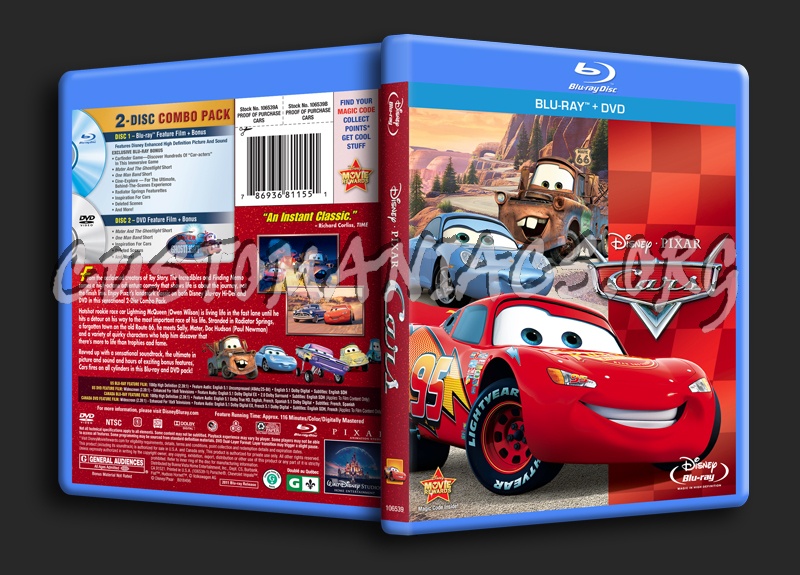 Cars blu-ray cover