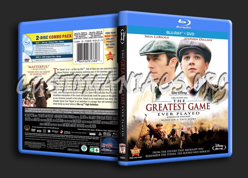The Greatest Game Ever Played blu-ray cover