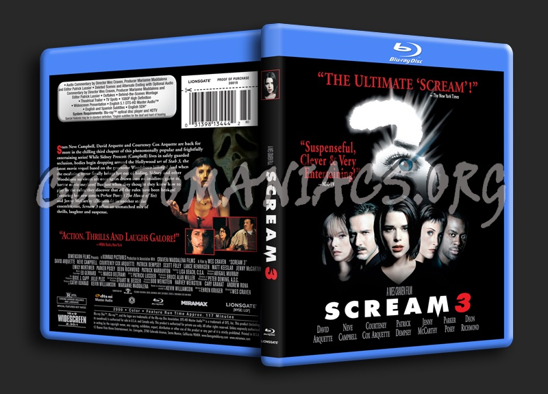 Scream 3 blu-ray cover